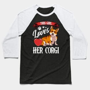 Corgi Love Dog Owner Lover Statement Heart - Welsh Corgi Baseball T-Shirt